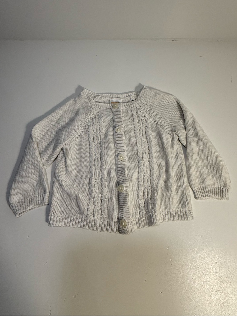 Gymboree White Knit Cardigan – 12–18 Months